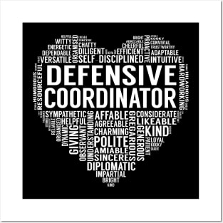 Defensive Coordinator Heart Posters and Art